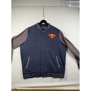 Superman Embroidered‎ DC Comics Varsity Jacket Sweatshirt EUC Mens Size XL